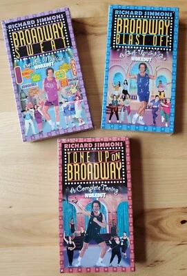 Richard Simmons Broadway Sweat Tone Up Blast Off Musical Workout VHS Lot New - Image 1 of 4