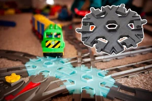 Cruce de ferrocarril hexagonal para DUPLO Lego 3 vías pieza de cruce 3 vías, 6 vías - Imagen 1 de 10