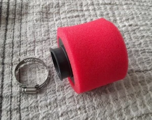 FILTRO ARIA MOTO 40 mm RED FILTER CARBURATORI PWK MIKUNI DELL'ORTO IN SPUGNA - Foto 1 di 4