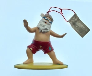 Santa on Surfboard/ Bathing Suit Seasons of Cannon Falls Ornament Tag still on - Picture 1 of 4