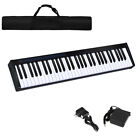 61 Key Digital Piano Portable MIDI Keyboard   w/ Pedal & Bag Black