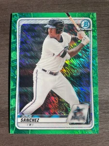 2020 Bowman Chrom Jesus Sanchez grün schimmernder Refraktor BCP204 Serie/99 - Bild 1 von 2