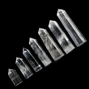 30-100mm Natural Clear Quartz Crystal Point Wand Column Obelisk Rock Stone Reiki - Picture 1 of 15