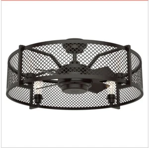 Hunter 23" Rustic Noble Bronze Convertible Remote LED Light Ceiling Fan - Picture 1 of 4