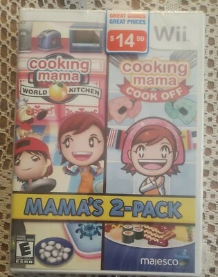 New Nintendo Wii U Mama's 2-Pack COOKING MAMA Cook Off And World Kitchen Game - Image 1 of 4