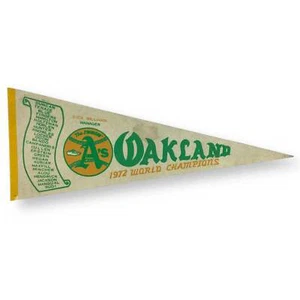 Vintage 1972 Oakland A’s Pennant – World Champions MLB 30” Felt - Picture 1 of 9