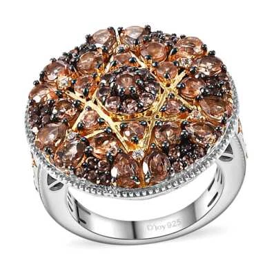 IMPRESIONANTE!!  Anillo de andalucía y circón chapado en rodio de 3.900 ctw talla 5 Foto 1 de 4