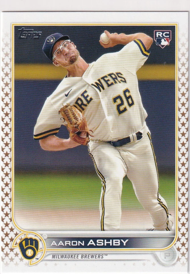 2022 TOPPS GOLD STARS RC AARON ASHBY MILWAUKEE BREWERS ROOKIE PARALLELS GE-53 - Image 1 of 1