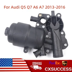 Engine Oil Filter Housing & Thermostate Replacement For Audi Q5 Q7 A6 A7 2013-16 - Picture 1 of 12
