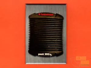 Rockford Fosgate Punch 200x2 2x3" nevera/armario imán vintage coche audio amplificador arte - Imagen 1 de 2