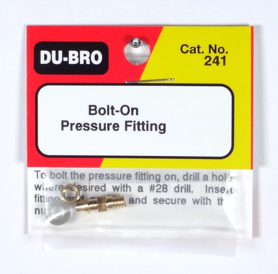 DU-BRO 6-32 BOLT-ON PRESSURE FITTING ( CAT. # 241 ) - Image 1 of 1