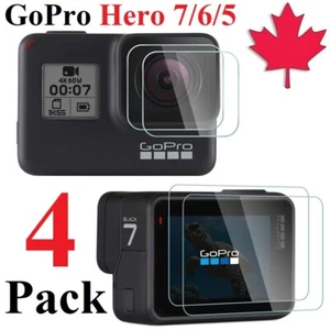 Protection d'écran en verre trempé premium pour GoPro Hero 7 | 6 | 5 (pack de 4) - Photo 1 sur 7