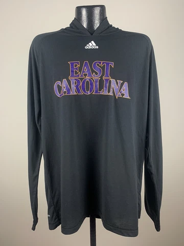 Men’s Adidas Climalite East Carolina University Pirates Black Lightweight Hoodie Cover