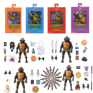 FIGURINES PIZZA CLUB Tortues Ninja TMNT Leonardo Michelangelo Raphael Donatello - Imagen 1 de 12