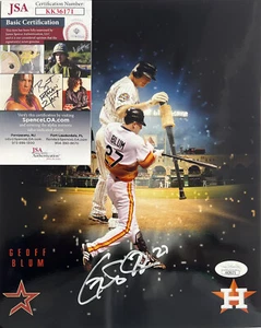 Geoff Blum Houston Astros Rare Hand Signed Autographed 8x10 Photo JSA COA - Picture 1 of 5