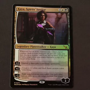 Kaya, Spirits' Justice FOIL 211 MTG Murders at Karlov Manor (MKM) Mythic casi nuevo - Imagen 1 de 2