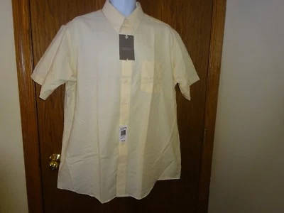 NOVA CAMISA SOCIAL OXFORD AMARELA CLAYBROOKE MASCULINA TAMANHO 17 GG MSP US$ 30 - Imagem 1 de 4