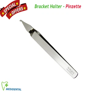 Bracket Halter Pinzette Haltepinzette Tweezer Bracket Holder Setzhilfe Edelstahl - Bild 1 von 5
