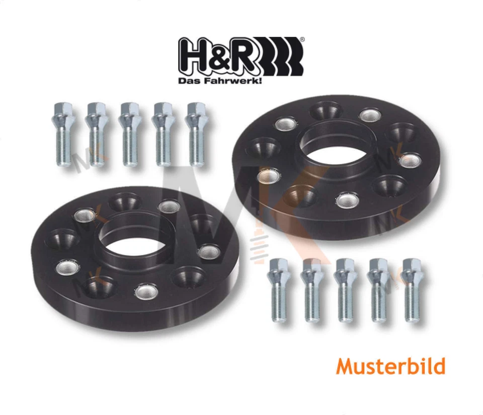 Placas de carril H&R negras DRA 42mm/eje para Audi A8 4H2 4H8 4HC 4HL 2012-2016 - Imagen 1 de 4