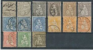 Lot Schweiz Michel No. 20 - 28 gestempelt ohne No. 27 - 15 Werte - Imagen 1 de 2