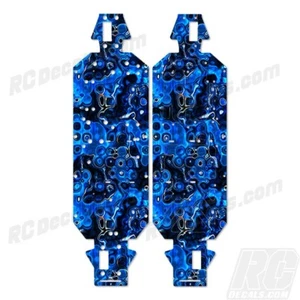 LOSI 5IVE T 4WD 2.0 TRUCK CHASSIS PROTECTOR WRAP GRAPHIC BLUE BUBBLES LOS251072 - Picture 1 of 1