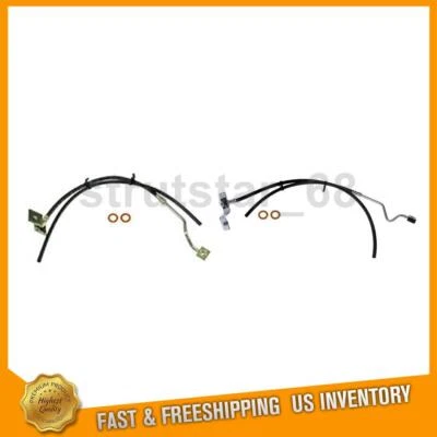 2 mangueiras de freio dianteiras compatíveis com 2000 2001 2002 2003 2004 2005 Ford Excursion - Imagem 1 de 4