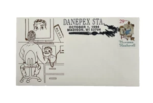 1994 DANEPEX STA First Day Cover MS-DOS Theme Madison WI Norman Rockwell Stamp - Picture 1 of 2