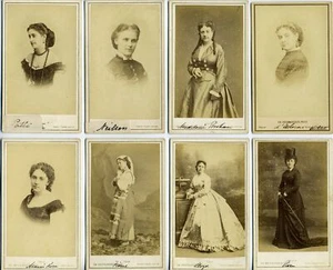 Adelina PATTI, Christina NILSSON (Opera): 8 Original Reutlinger CDV Portraits - Picture 1 of 1