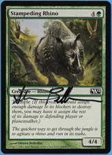 Stampeding Rhino Magic 2012 / M12 NM Common Artist Signed CARD (s1961) ABUGames