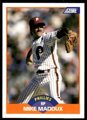 1989 Score Baseball Card Mike Maddux Philadelphia Phillies #393 - Image 1 of 2