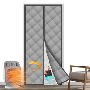 Magnetic Thermal Insulated Door Curtain Temporary Door Insulation To Keep Warm I - Picture 1 of 6