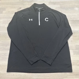 MENS MLB UNDER ARMOUR HEATGEAR CHICAGO CUBS 1/4 ZIP TOP GRAY XL SPRING TRAINING - Picture 1 of 6