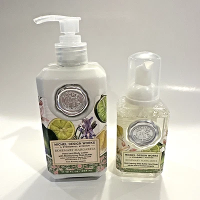 全新 Michel Design Works 手部及身体乳液 迷迭香玛格丽塔 & 迷你肥皂 批量 — 第 1/4 张图片