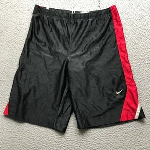 Vintage Nike Basketball Shorts Boys Youth XL Embroidered Swoosh Black Red White - Picture 1 of 10