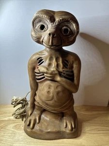 Vintage 1980s RARE hand painted Ceramic ET Night Light Lamp - Picture 1 of 3