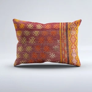 Kilim Cushion Cover 60x40 cm Vintage Turkish Wool Kelim Pillowcase 64815 - Picture 1 of 4