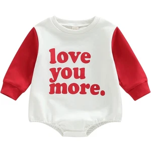 NUEVO CON ETIQUETAS Amiblvowa Bebé 0-3 Meses Gran Tamaño Cuello Redondo Mameluco Día de San Valentín Conjunto - Imagen 1 de 11