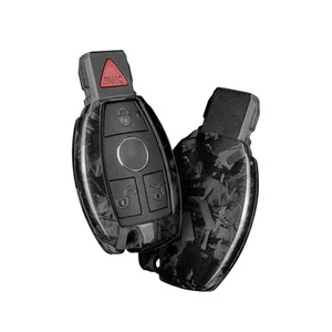 Carbon Fiber Car Key Shell Case Protector Cover for  Benz A Class B C E V Class\ - Picture 1 of 6