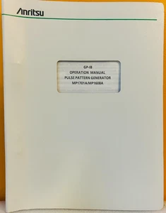 Anritsu Models MP1701A/MP1608A Pulse Pattern Generator GP-IB Operation Manual. - Picture 1 of 2