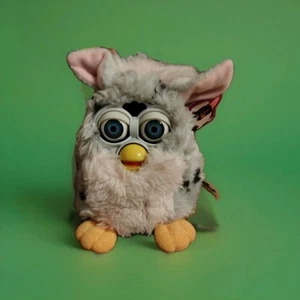 Vintage 1998 Furby Gray And Pink With Black Spots Tested Read Description - Picture 1 of 11