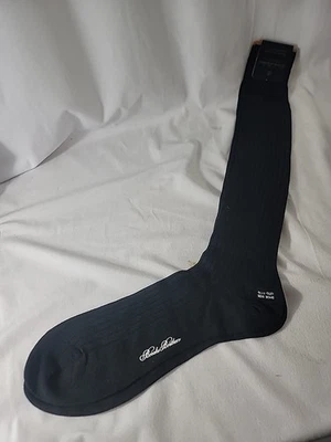Brooks Brothers Wool Men Socks Calf Length -Black -10.5-11.5 -England -FREE SHIP - Image 1 of 4