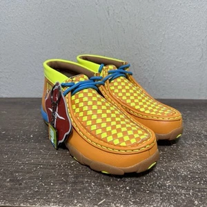NEW Twisted X Youth Yellow & Orange Leather Chukka Boots Sz 1M YDM0025 - Picture 1 of 12