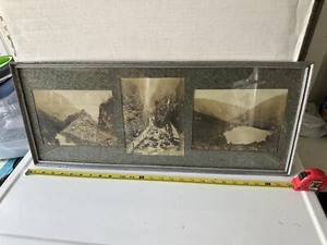 3 George Slade Framed Triptych Photos Echo Lake Franconia Flume White Mountains - Picture 1 of 13