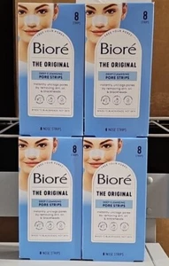 4x Biore Original Deep Cleansing Pore Strips Nose Strips for Blackhead -32 Total - Picture 1 of 2