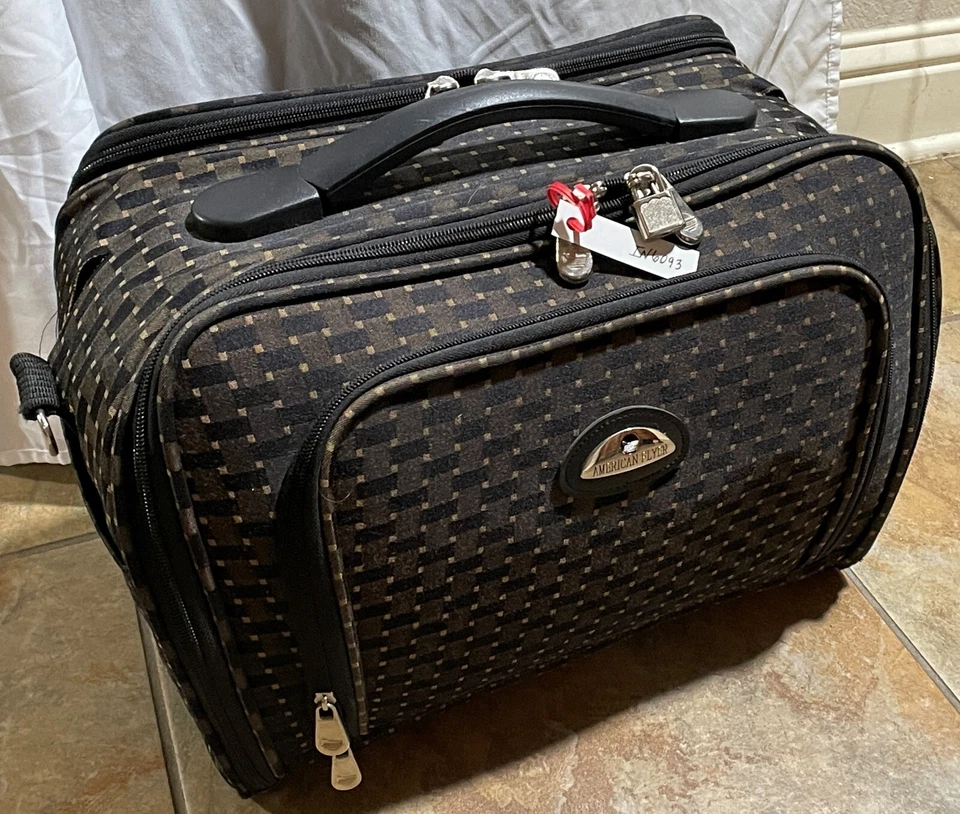 Bolso de Viaje de Mano American Flyer Correa de Hombro Ajustable Beige/Marrón IN6093 Foto 1 de 4