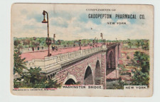 Advertising Postcard~Gadopepton Pharmacal Co. NYC~Old Washington Bridge Scene