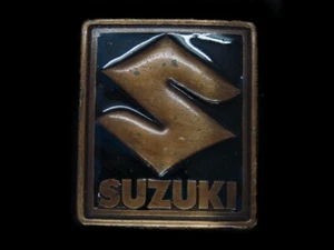 UA17159 VINTAGE 1976 **SUZUKI MOTORCYCLES** ADVERTISEMENT BELT BUCKLE - Picture 1 of 2