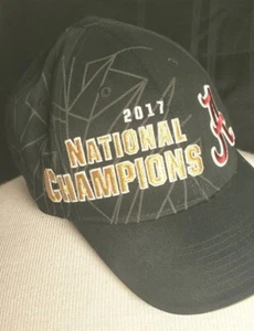 2017 NATIONAL Champ ALABAMA Crimson Tide Cap Nike Team Official Locker Room - Picture 1 of 8