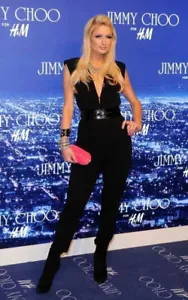 Jimmy Choo for H&M Black Jumpsuit Sleeveless V Neck Open Back Elastic Waist 6 S - Picture 1 of 9