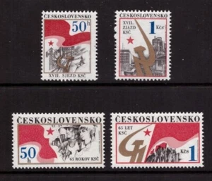 Checoslovaquia 1986 Partido Comunista conjunto MNH sellos como nuevos - Imagen 1 de 1